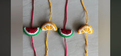 Cute Hand crochet Rakhi for Kids- Multiple designs available