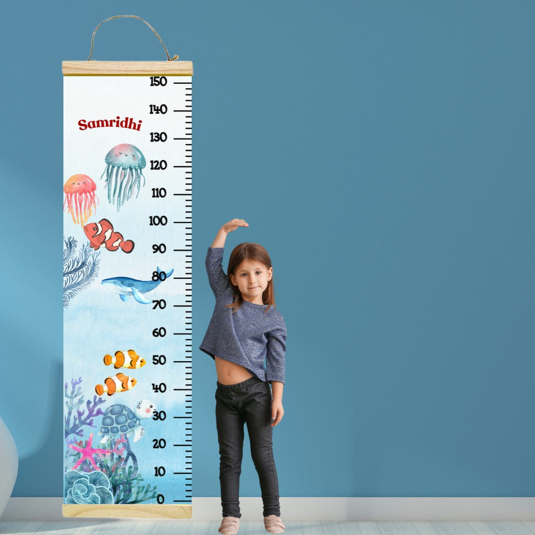 Customised Height Chart: Track your child's growth with a personalized height chart featuring their name and picture.