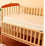 BABYHUG Montana Wooden Cot/Crib cum Rocker & BABYHUG High Density Soft Foam Baby Mattress, Dimensions: L107*W60*H85 cm