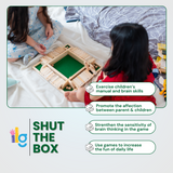 Introducing our timeless game of Shut the Box, a captivating blend of luck, strategy, and arithmetic. 