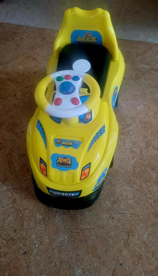 Ride-On Car for Baby - Yellow: Fun, durable, and safe, ideal for active play and skill development.