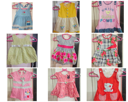 Set of 9 Frock/Dress for Baby Girl – A Wardrobe Full of Cuteness! 