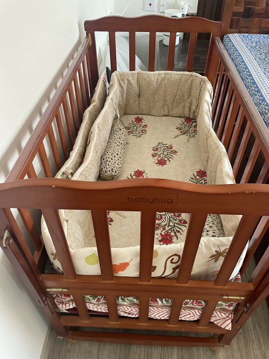 BABYHUG Montana Wooden Rocking Cot, Dimensions - L107x W60x H85cm