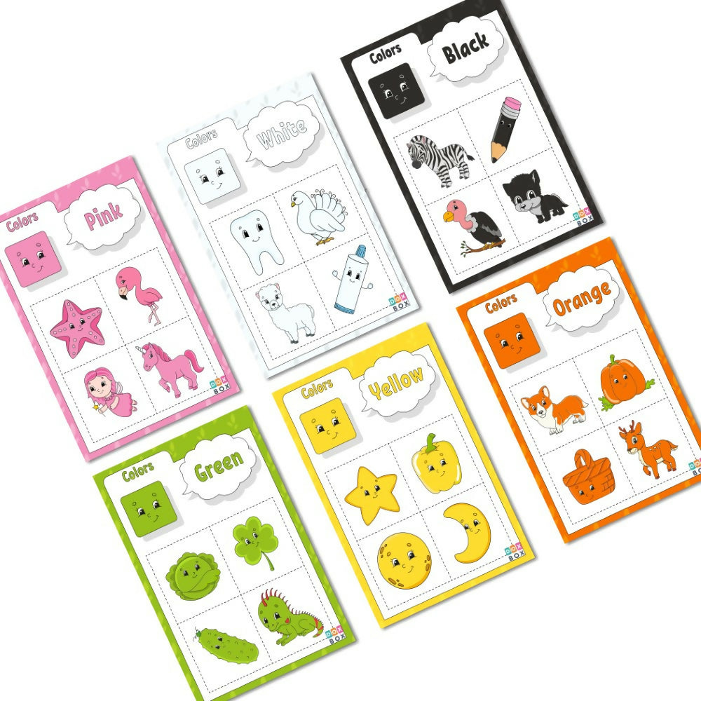 Colour Sorting Activity Mats (10 colours included) - PyaraBaby