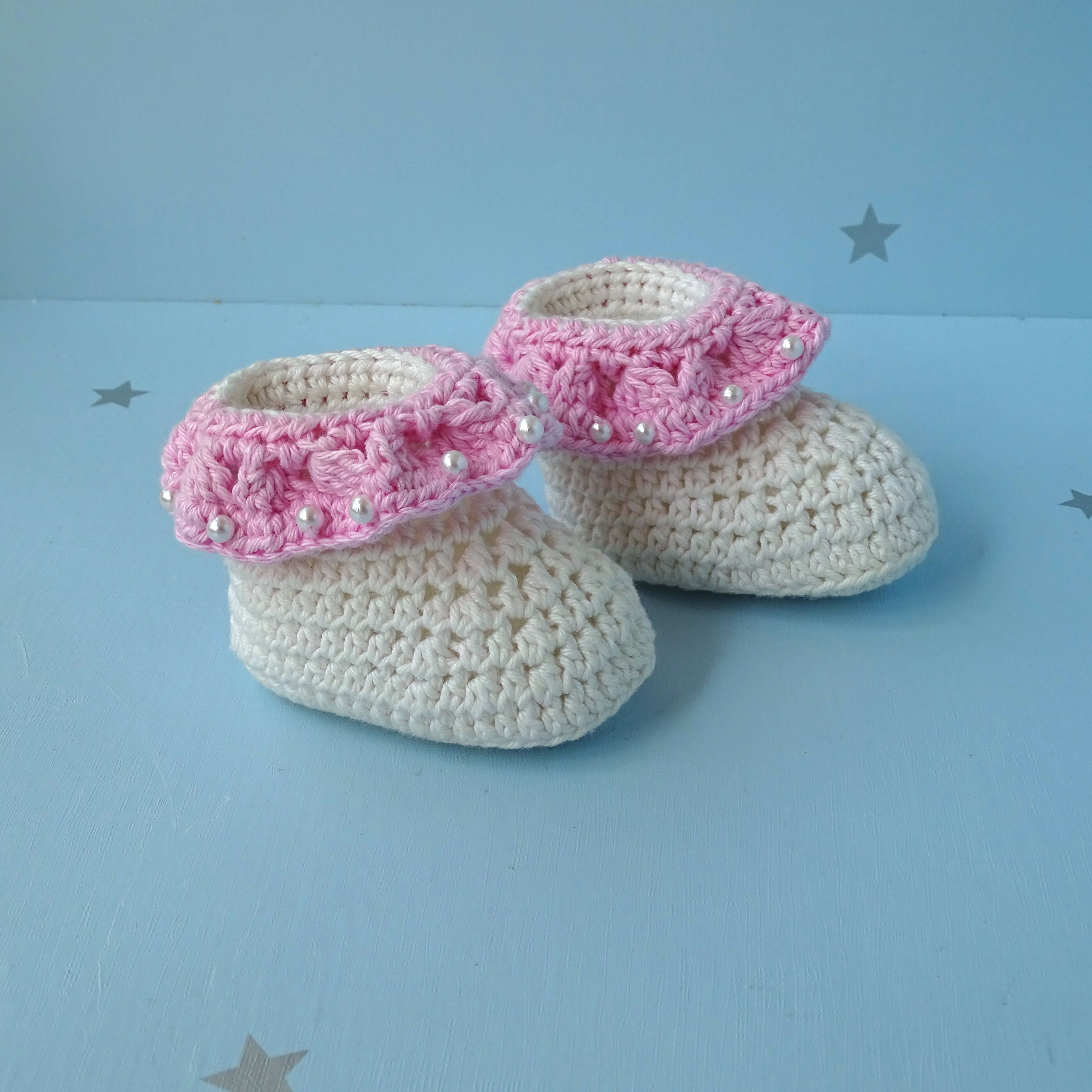 Crochet Newborn Booties - PyaraBaby