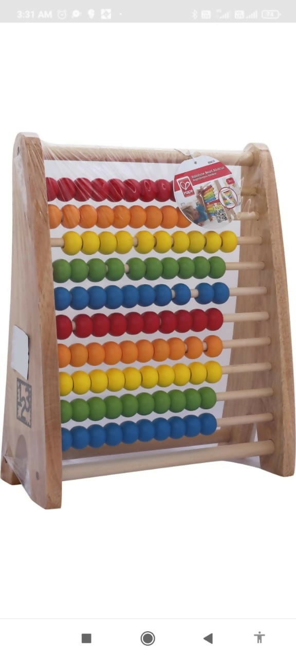 Enhance your child's early learning with the Rainbow Abacus Bead and Alphabet Abacus – combining colorful beads for math skills and alphabet blocks for literacy development in a durable, engaging toy.