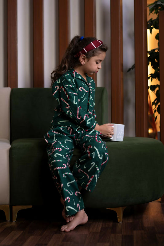 Transform bedtime into a sweet retreat with Candy Cane Delight nightwear.