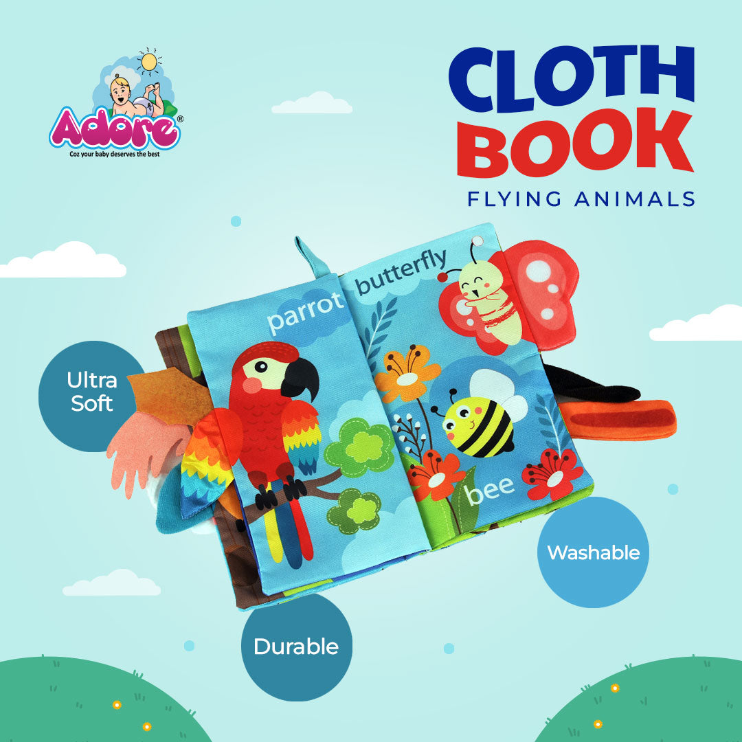 Baby Cloth Tail Books - Flying Animals