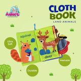 Baby Cloth Tail Books - Land Animals