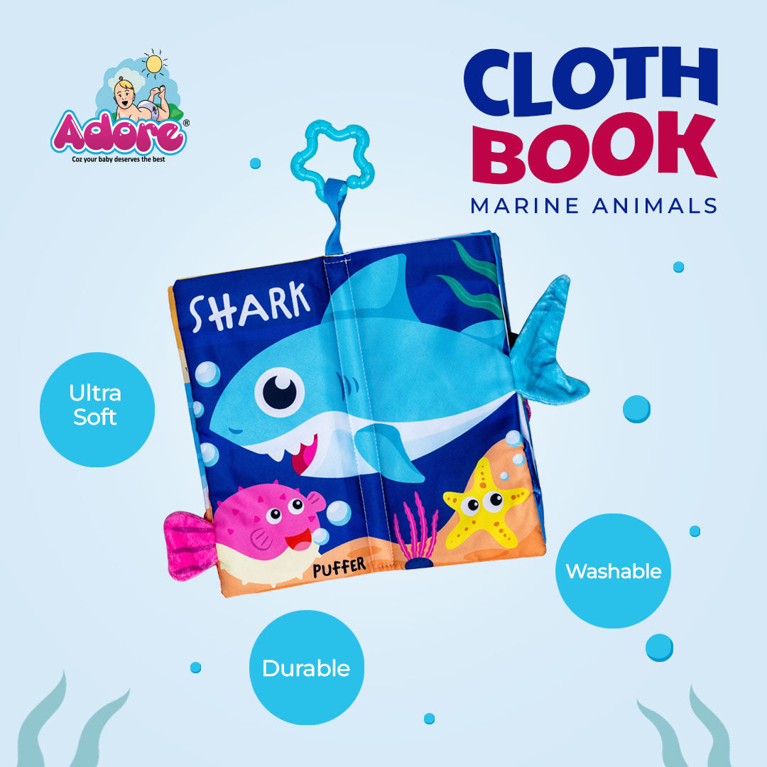 Baby Cloth Book -  Marine Animals