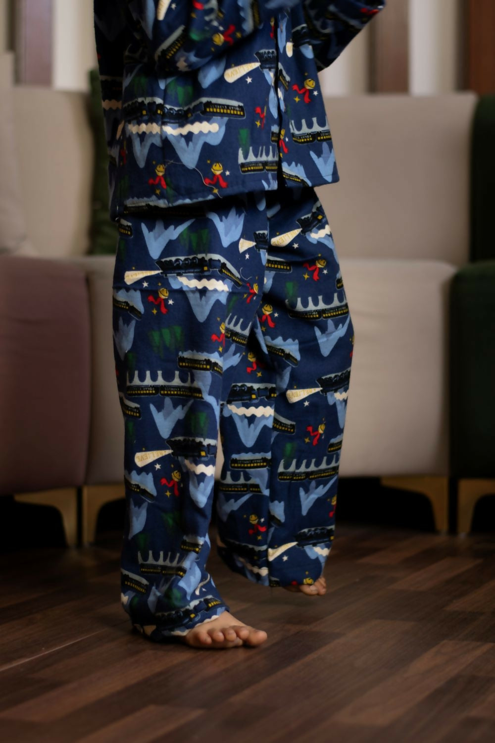 Crafted from a premium cotwool blend, this nightwear set features charming winter-themed prints, providing the perfect mix of comfort and seasonal cheer for your little one.