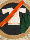 Kurti, Pant and Dupatta Set for Girls in the National Flag- Tricolour independence day dress Colour