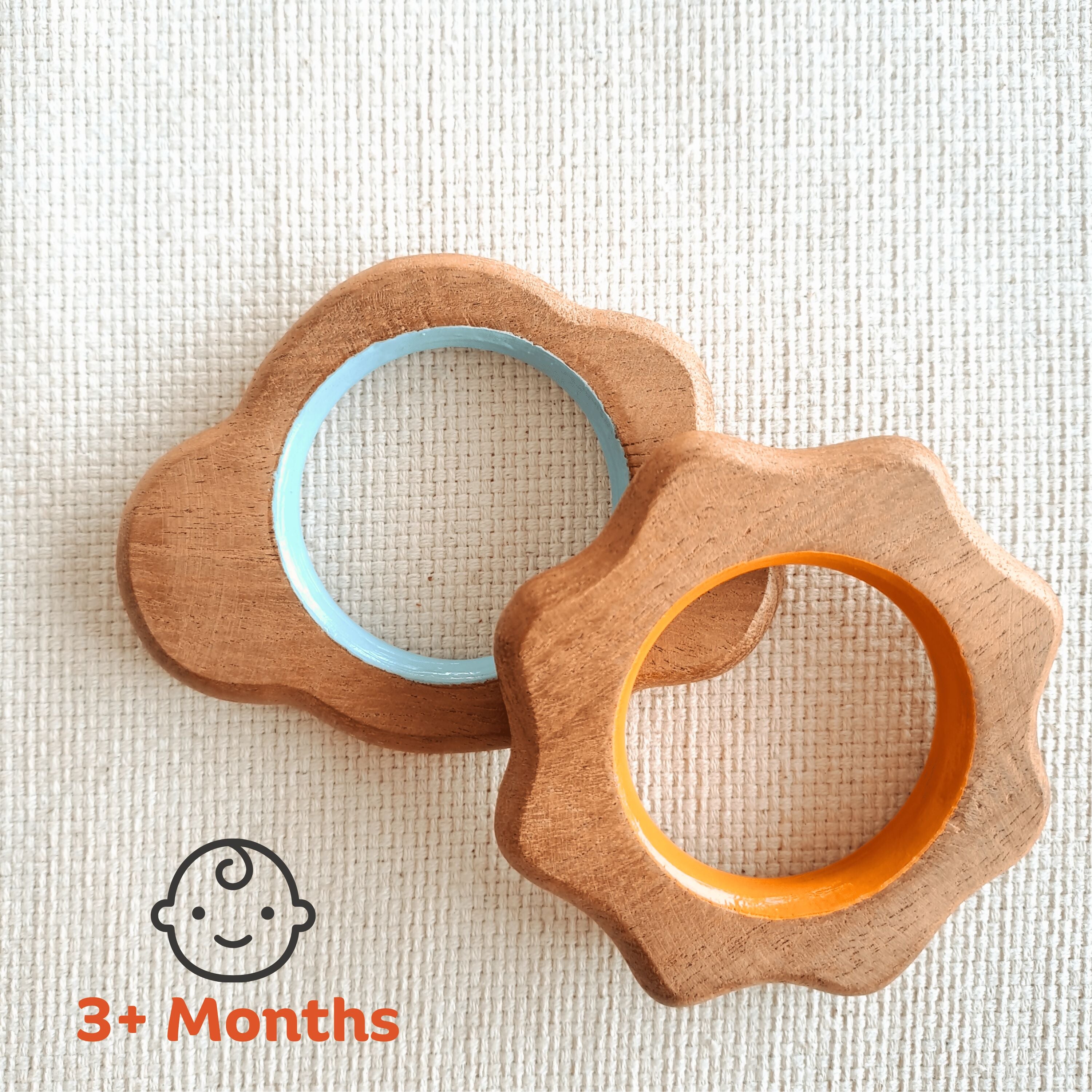 Explore shapes and soothe gums with Babycov's Cute Neem Wood Teethers - natural comfort for safe and playful chewing!