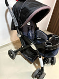 Experience ultimate comfort and safety with the LUVLAP Galaxy Stroller/Pram – featuring multi-position reclining seat, sturdy wheels, and reversible handle for easy travel with your baby.