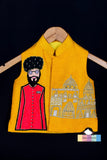 Brighten up your child's wardrobe with the Puppeteer Nehru Jacket Set – a vibrant mustard-colored ensemble perfect for ethnic and party wear, designed to add elegance and charm to festive celebrations and special occasions.