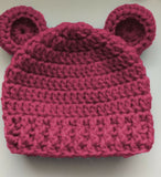 Crochet bear beanie for babies