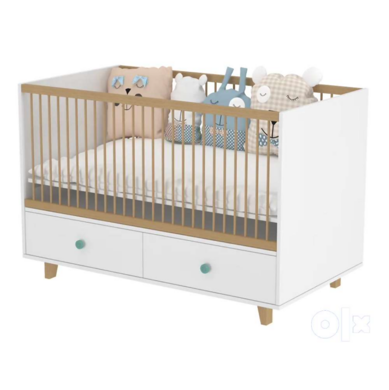 LITTLE BIRD Baby Cot/Crib With Storage Drawers