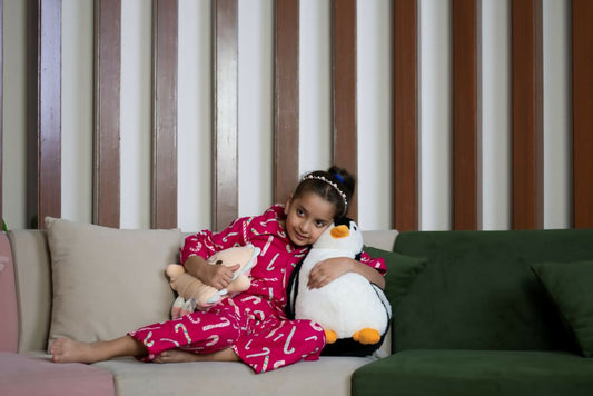 Crafted from a premium cotwool blend, this nightwear set features charming winter-themed prints, providing the perfect mix of comfort and seasonal cheer for your little one.