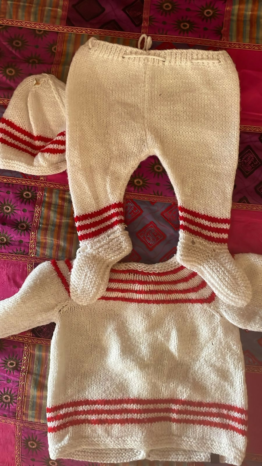 Woollen Sweater Set 0-6 months (White)