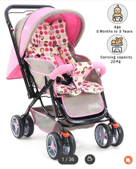 Shop now for the BABYHUG 2-in-1 Rock N Roll Stroller/Pram, offering versatile comfort and convenience for your baby!