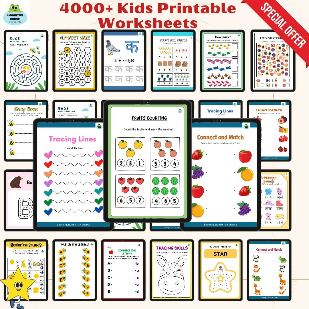 4000+Kids Printable Worksheets