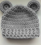 Crochet bear beanie for babies