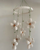 Crochet cradle hanging /cot mobile with bells