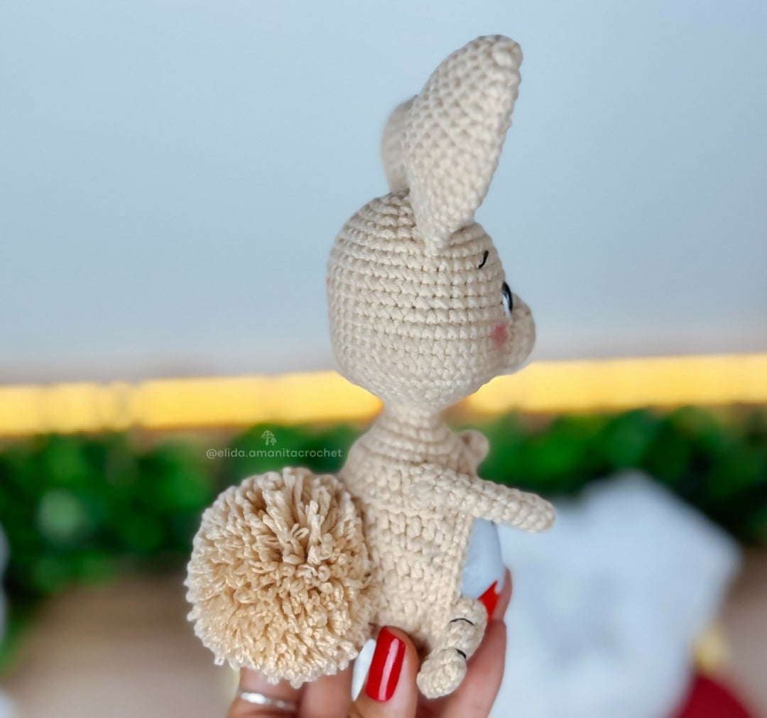 Crochet Handmade Bunny With Kinder Joy