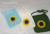 Crochet handmade sling bag/ sunflower sling bag/Cotton shoulder bag