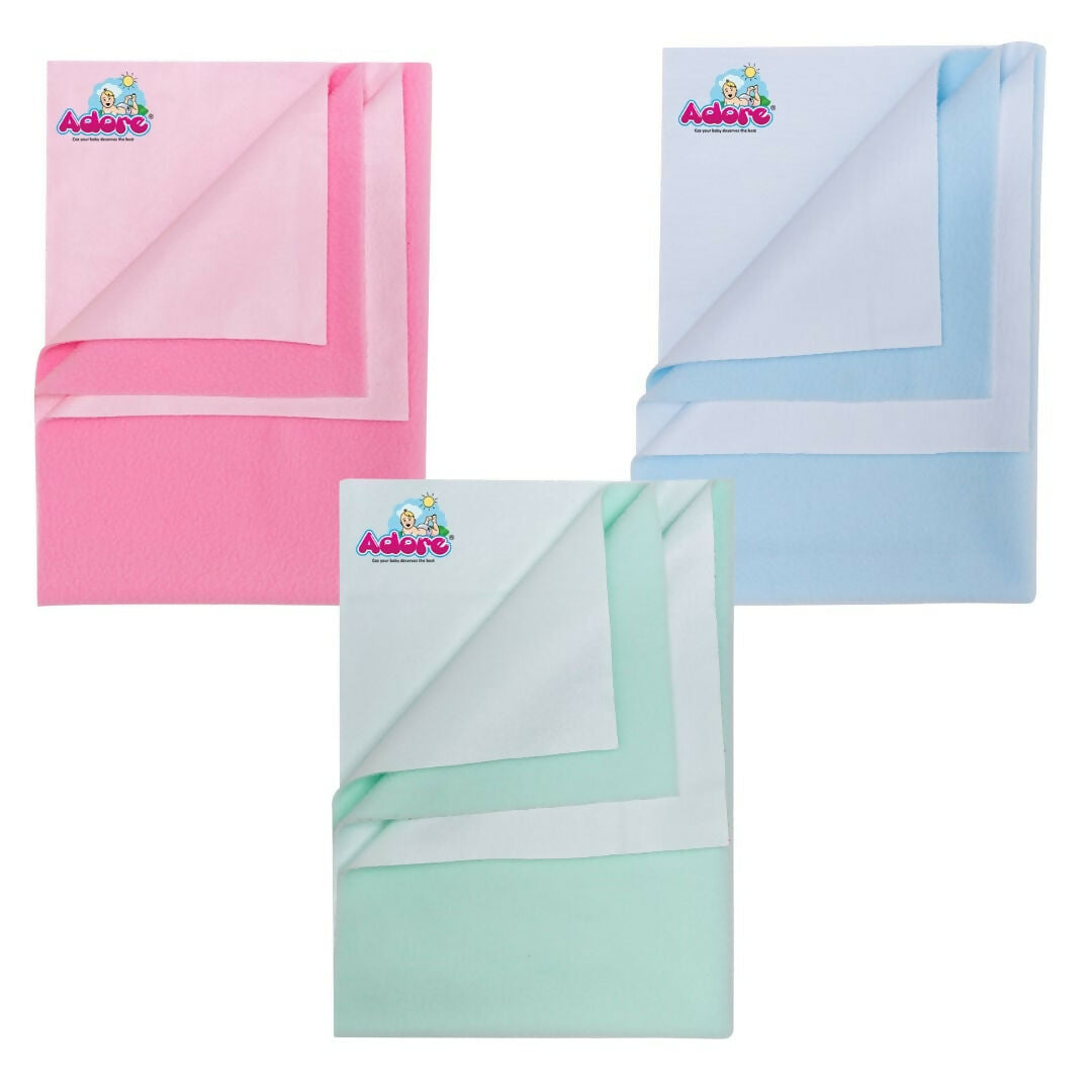 ADORE Instadry/dry sheet Baby Bed Protector Combo-Pack of 3 - PyaraBaby