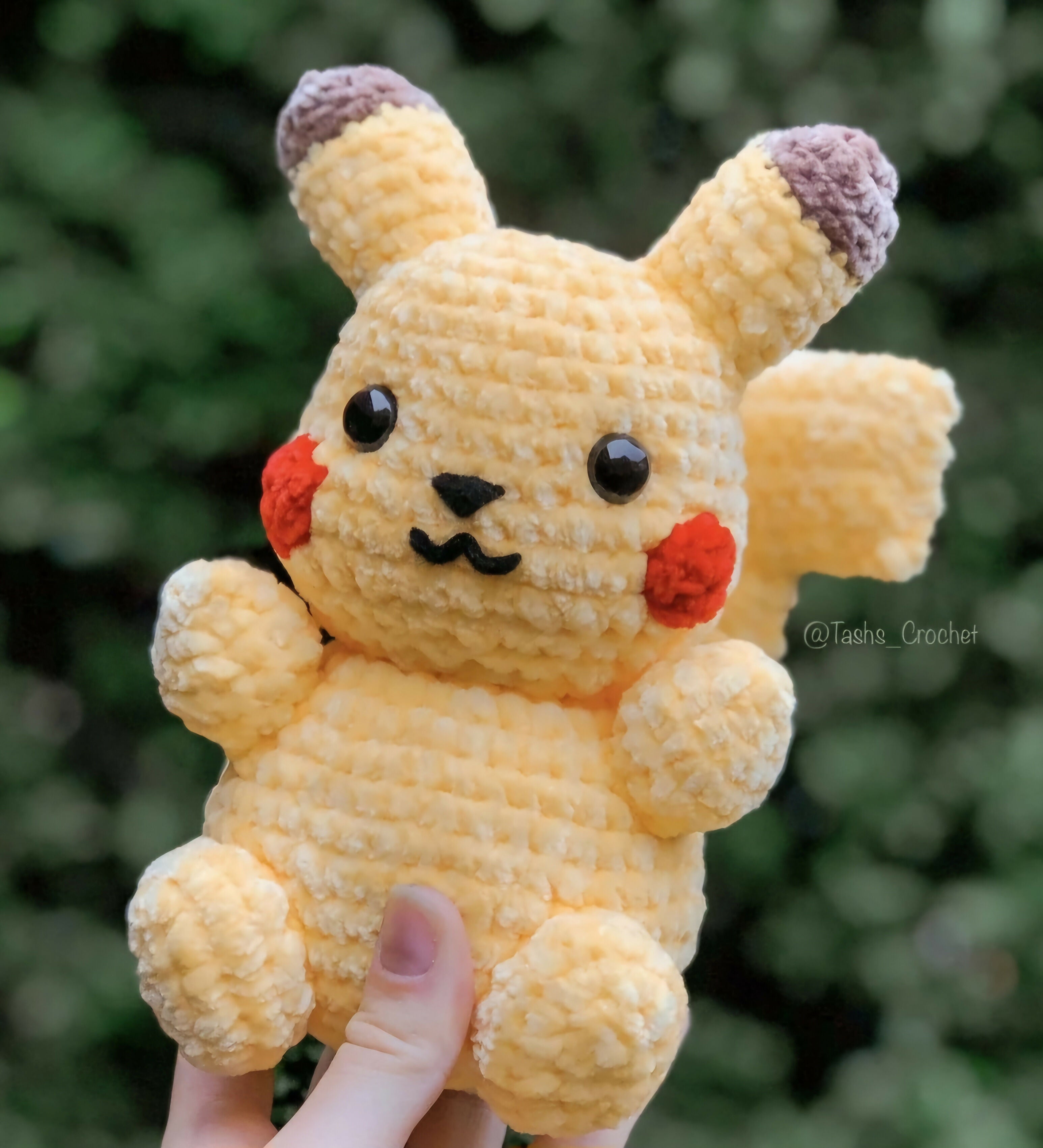 Crochet Plushie Pikachu/ Handmade Soft Pokémon Pikachu Plush Toy