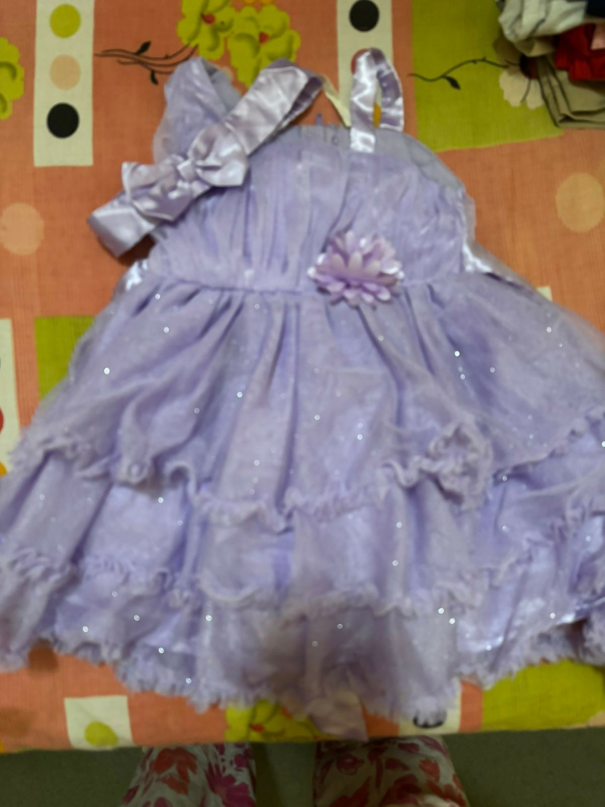 PANTALOONS Lavender Frock With Belt