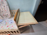 BABYHUG Kelly Wooden Cot / Crib With Detachable Bassinet & Mosquito Net