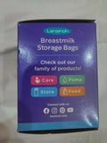 Store your breast milk safely and conveniently with Lansinoh Breast Milk Storage Bags – 50 pre-sterilized, BPA-free bags with double-sealed zipper, pour spout, and reinforced side seams for leak-proof storage.