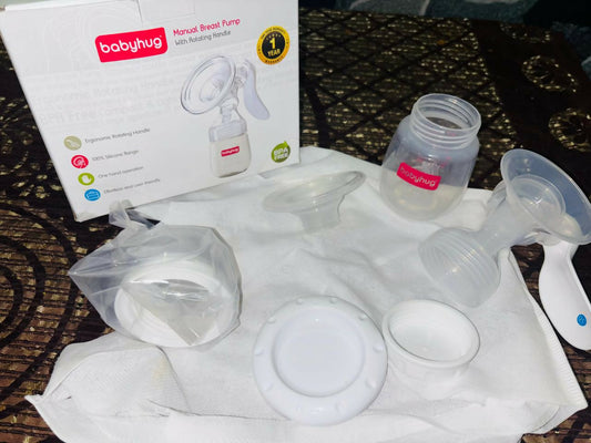 Comfort in Every Pump – BABYHUG Manual Breast Pump for Moms on the Go!