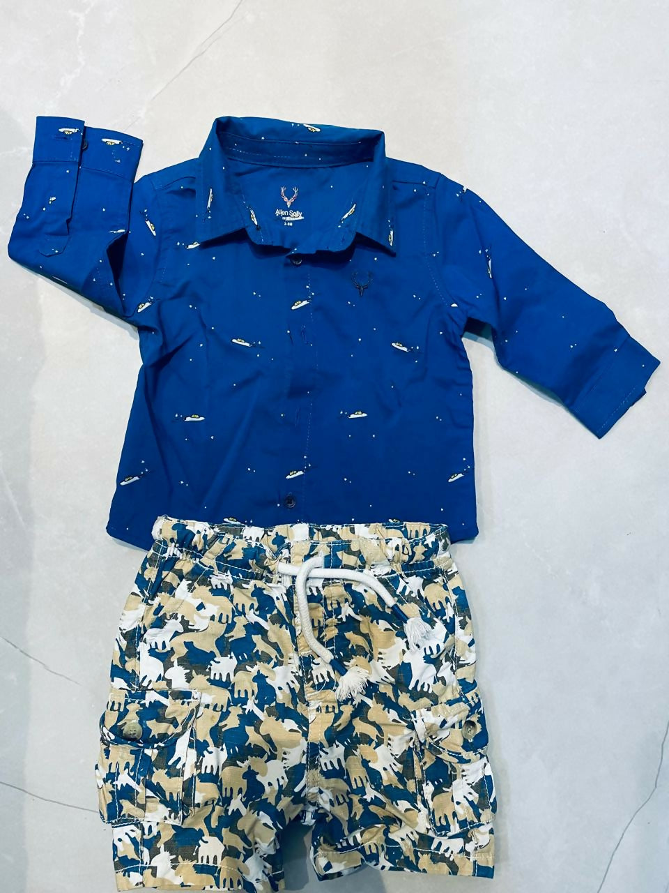 Allen Solly Shirt and Lower Set – Trendy and Comfortable Outfit for Boys!