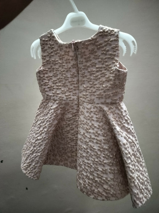 Pale  Pink Frock For Baby Girl , 6 Months - 12 Months