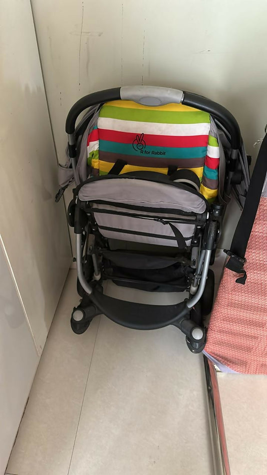 Shop now for the R for Rabbit Premium Chocolate Ride Stylish Baby Stroller and Pram in Rainbow, offering safety, comfort, and style for kids aged 6 months to 3 years!