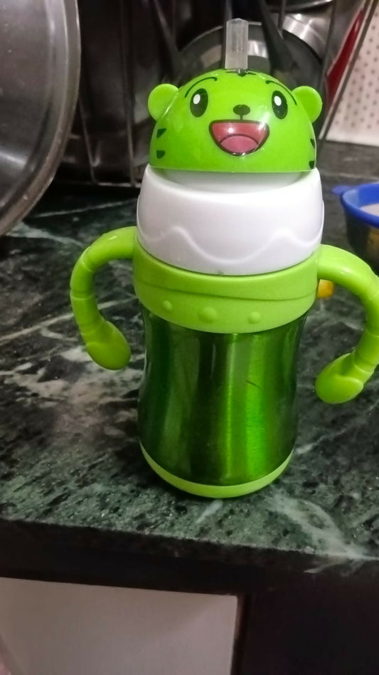 Camera Stainless Steel Sipper + Bottle - Durable, leak-proof, and versatile 2-in-1 design for babies and toddlers.