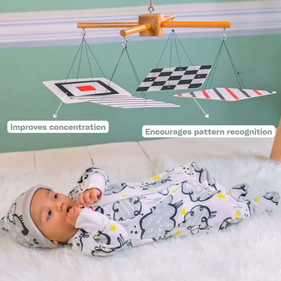 Shop now for the B4BRAIN Activity Gym +3 Mobiles with Hanger for Newborn Baby, offering engaging sensory play and developmental growth in a comfortable, easy-to-clean design!