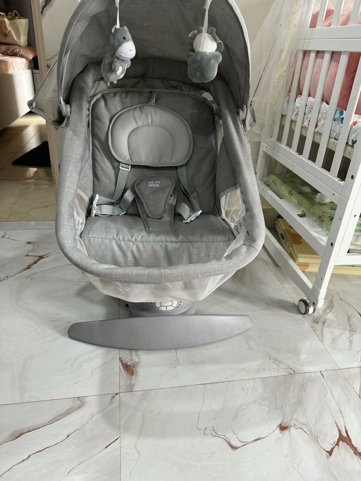 Soothe and relax your baby with the MIARCUS Electric Swing, offering gentle motions, calming melodies, and ultimate comfort for peaceful moments!