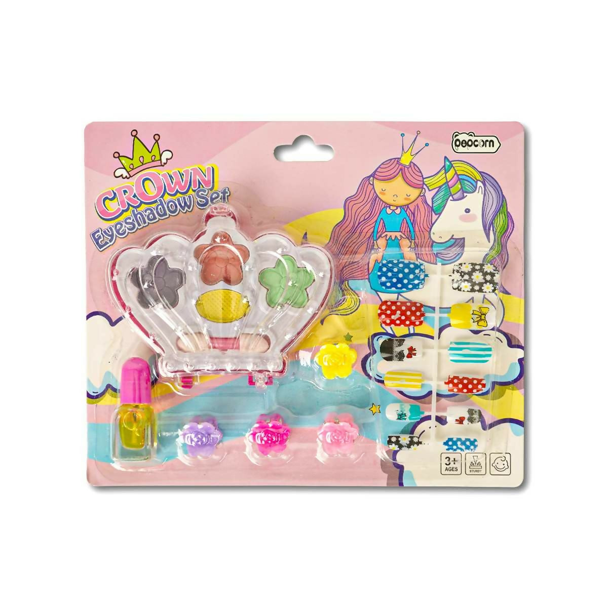 This eyeshadow and nail art playset specially designed for little girls age 3-12. 