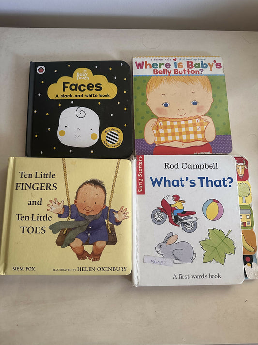 Baby’s First Board Books - 4 - Black and White, Flap, First Words And Picture Book