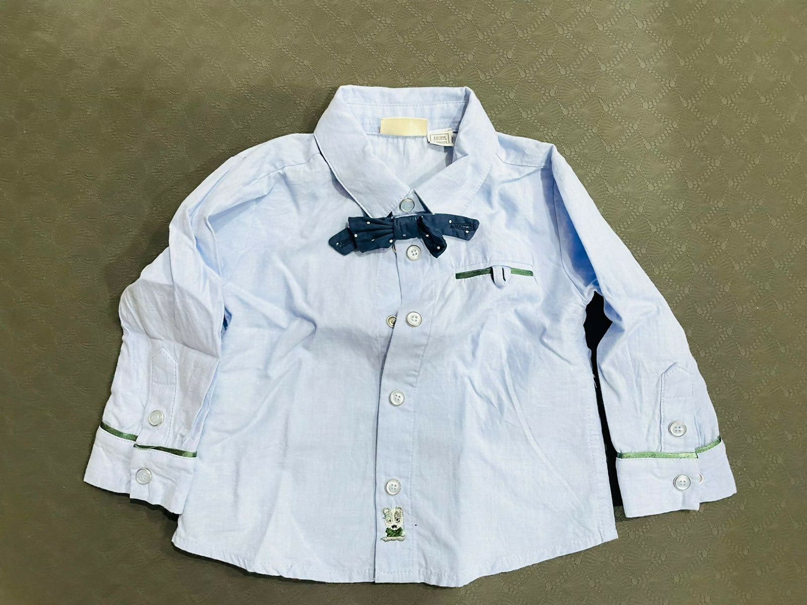 Chicco Sky Blue Shirt with Detachable Bow – Stylish and Comfortable Baby Boy’s Formal Wear!