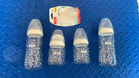 Safe, Strong, and Baby-Friendly – NUK Glass Feeding Bottles for Fuss-Free Feeding!