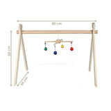 Shop now for the B4BRAIN Activity Gym +3 Mobiles with Hanger for Newborn Baby, offering engaging sensory play and developmental growth in a comfortable, easy-to-clean design!