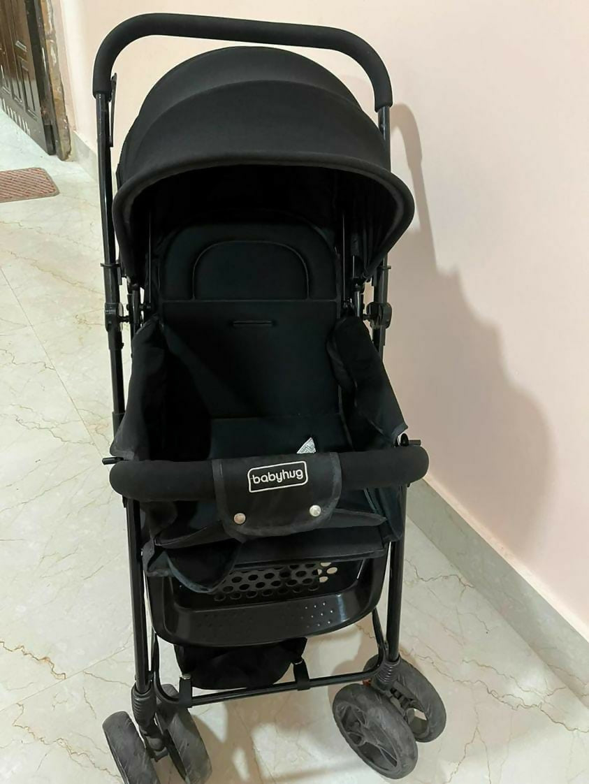 BABYHUG Symphony Stroller Pram with Reversible Handle Black PyaraBaby