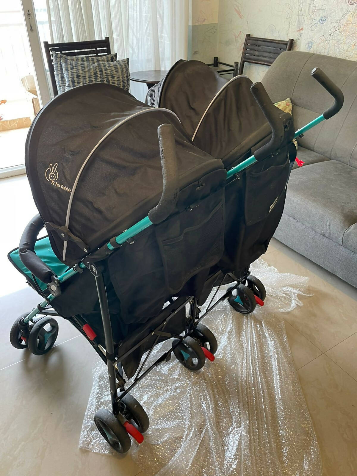 R for rabbit twin stroller best sale