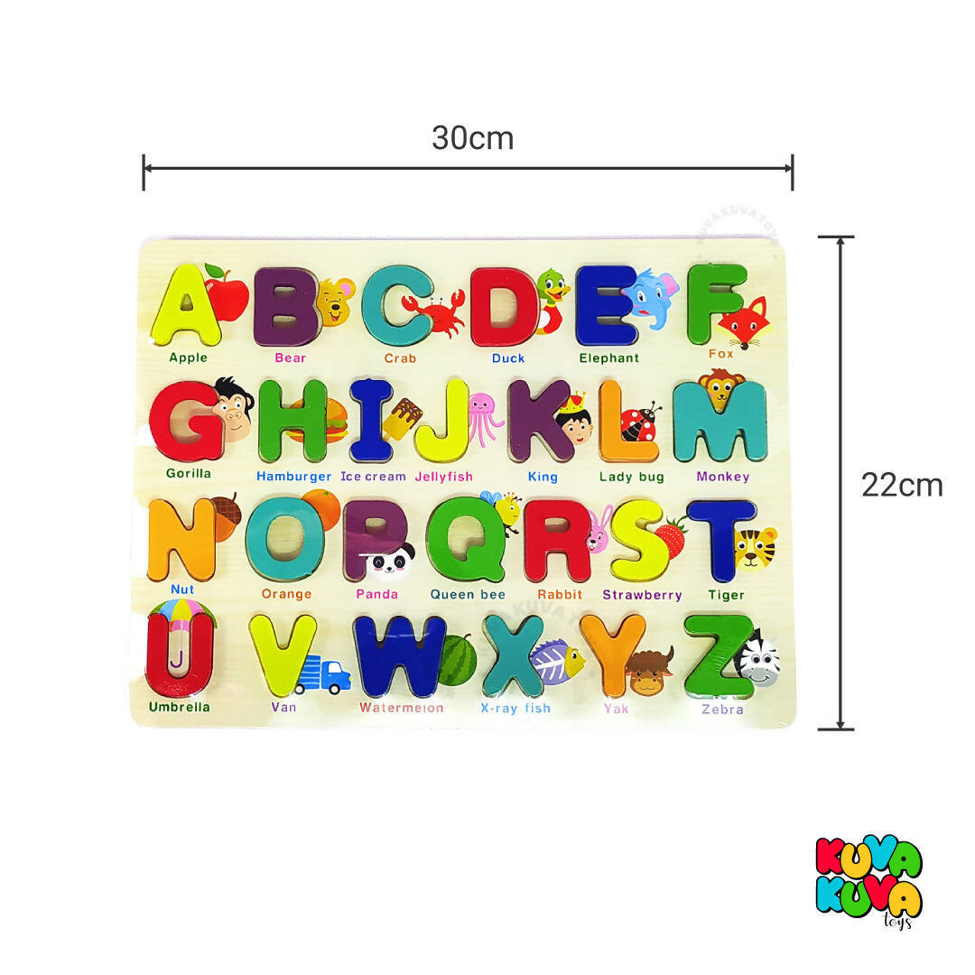 English Alphabets A-Z Educational Puzzle Board for Kids (Pack of 1) - PyaraBaby