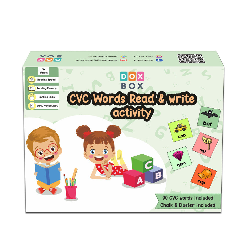 CVC words read and write flashcards - PyaraBaby